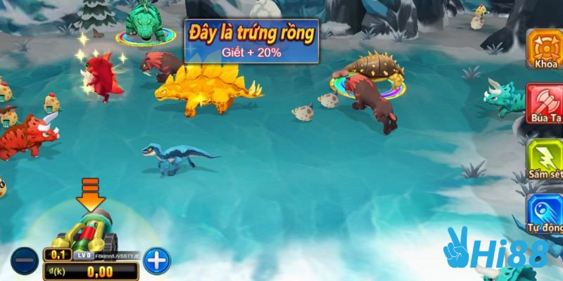 Trải nghiệm game săn cá khủng long đầy thú vị